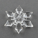 Acrilico sfaccettato chiare fiocco di neve perline X-TACR-S601-2-2
