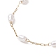 Pulsera de cadena con eslabones de perlas de vidrio BJEW-JB09238-4