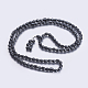 Colliers de perles de mala en hématite synthétique non magnétique NJEW-K096-05-1