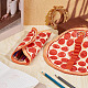 キャンバス布文具収納袋  面白い食べ物のペンロール  フラットラウンド  ピザ  225x2mm AJEW-WH0505-98A-5
