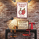Creatcabin ferme fruits du dragon frais métal vintage signe d'étain rétro plaque affiche pour la maison bar café cuisine restaurant décoration murale AJEW-WH0157-025-7
