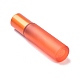 ガラス色のエッセンシャルオイルの空の香水瓶  ppプラスチックキャップとローラーボール付き  コラム  艶消し  オレンジ  2x8.5cm  容量：10ml（0.34fl.oz） MRMJ-K013-03B-3