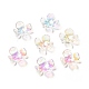 Transparentes bouchons fleur acrylique de perles MACR-C009-15-1