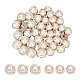 NBEADS 40 Pcs 2 Sizes Square Pearl Buttons BUTT-NB0001-56-1