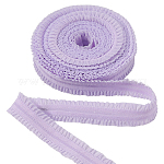 Cordón elástico de poliéster con volantes, correas de costura accesorios de costura, violeta, 22mm