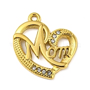 Ion Plating(IP) Real 18K Gold Plated 304 Stainless Steel Rhinestone Pendants STAS-P341-09G-02