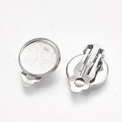 Accessoires de boucles d'oreilles clips à vis en 201 acier inoxydable STAS-S079-81C