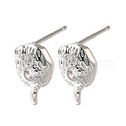 Латунные серьги-гвоздики из циркония KK-Z102-13P