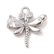 Подвески из прозрачного стекла с инкрустацией из латуни KK-S388-25P