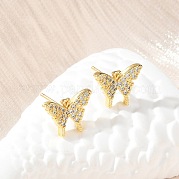Серьги-гвоздики из циркония EJEW-A128-01G