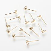 Brass Stud Earring Findings KK-T014-66G