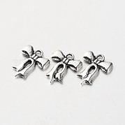 Тибетский стиль сплава Bowknot лук подвески TIBEP-O009-20