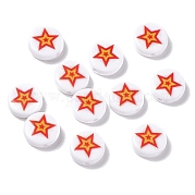 Непрозрачные печатные бусы акриловые SACR-F004-02B