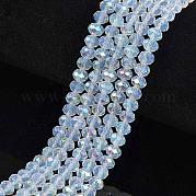 Стеклянные бусины с гальваническим покрытием  EGLA-A034-J1mm-L07