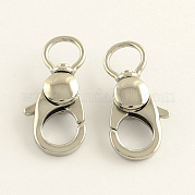 304 Stainless Steel Swivel Lobster Claw Clasps STAS-R065-10