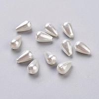 300 Pcs White ABS Faux Pearl Beads Creamy White Big Hole Plastic