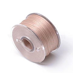 Hilos de abalorios de nailon con recubrimiento especial para abalorios, salmón oscuro, 0.1mm, aproximamente 50 yardas / rodillo