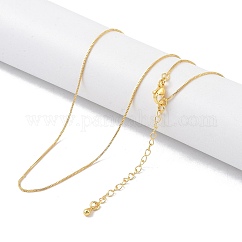 Messingkette Halsketten, Box-Ketten, echtes 18k vergoldet, 17.91 Zoll (45.5 cm)