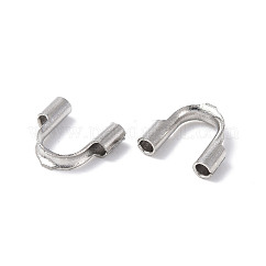 Anlaufgeschützter Drahtschutz und -protektoren aus chirurgischem Edelstahl 304, Edelstahl Farbe, Bohrung: 0.8 mm, 4.5~4.6x6~6.7x1.4 mm
