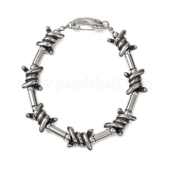 Bracelets punk en acier inoxydable 304 avec maillons barbelés pour femmes et hommes&nbsp;BJEW-C148-02AS