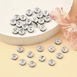 Messing Strass Zwischen perlen&nbsp;X-RSB036NF-03