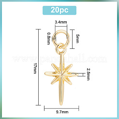 20 pièces pendentifs en laiton&nbsp;KK-GO0001-01