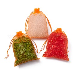Sacs-cadeaux en organza avec cordon de serrage&nbsp;OP-R016-13x18cm-14