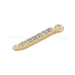 Ciondoli in ottone con placcatura a cremagliera con micro pavé di zirconi chiari&nbsp;KK-A224-03H-G