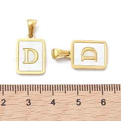 Pendentifs en forme de coquillage pavé en acier inoxydable 304 avec placage ionique (IP)&nbsp;X-STAS-G327-01G-D