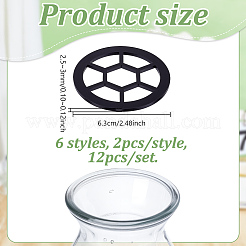 12 Stück 6 Stile Acryl Einmachdose Zucht Top Zubehörse&nbsp;FIND-NB0006-60