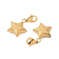 Pendenti decorati in acciaio inossidabile 304 a forma di stella&nbsp;STAS-K306-11G