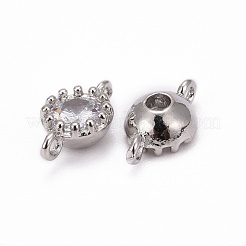 Micro fiore ottone spianare link zirconi&nbsp;X-ZIRC-L054-09P-NR