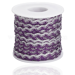 Ruban à franges ondulées métallisé en polyester scintillant de 17 m&nbsp;OCOR-GF0004-47H