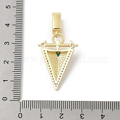 Pendentif en zircone cubique micro pavé en laiton&nbsp;KK-U047-17G-02
