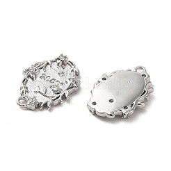 Pendenti in ottone con micro pavé di zirconi trasparenti per San Valentino&nbsp;KK-G481-09P