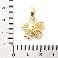 Porte micro ouvrent pendentifs zircone cubique en laiton de placage&nbsp;KK-M082-04A-G