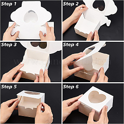 20 Stück quadratische Bäckereikartons aus Papier&nbsp;CON-BC0002-34B