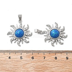 Messing-Mikropflaster mit Zirkonia und Harzanhängern&nbsp;KK-Z103-09P-01