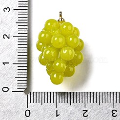 Pendenti in ottone acrilico color uva&nbsp;OACR-R006-05G-08
