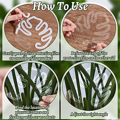 Blattförmiger Pflanzenwachstumsfixierer aus Acryl&nbsp;DIY-WH0430-933B