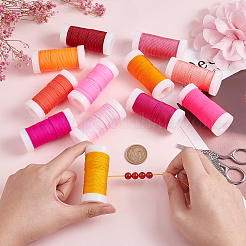 12 rouleaux de cordon nylon 12 couleurs&nbsp;OCOR-WH0066-69A
