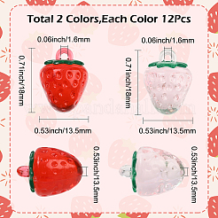 24 Stück 2 Farben transparente Acrylanhänger&nbsp;OACR-SC0002-51