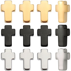 12 Stück 3 Farben 304 Edelstahlperlen&nbsp;STAS-SC0021-22