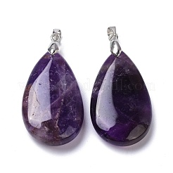 Natürlichen Amethyst Edelsteinanhänger&nbsp;G-D084-01P-B03