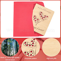 Cartes de vœux en bois pour la Saint-Valentin&nbsp;DIY-CP0011-91D