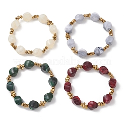 Braccialetti elastici in perline di pietre preziose imitazione acriliche per donna&nbsp;BJEW-JB13273