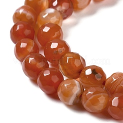 Chapelets de perles en agate à rayures naturelles/agates à bandes&nbsp;G-A246-8mm-03
