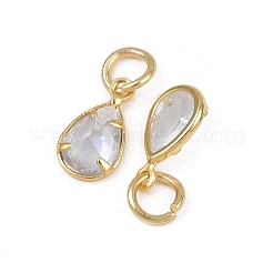 Pendentifs avec zircon cubiques à micro-pavés en laiton&nbsp;KK-Z120-05G-03