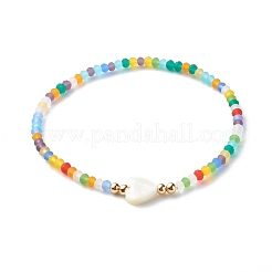 Bracelets extensibles perles à facettes en verre&nbsp;BJEW-JB06534