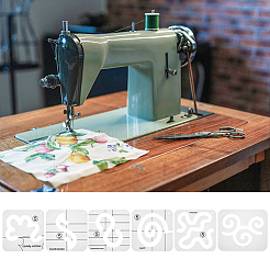 6 Stück Quilt-Vorlagen aus Acryl in 6 Stilen.&nbsp;DIY-HY0001-67